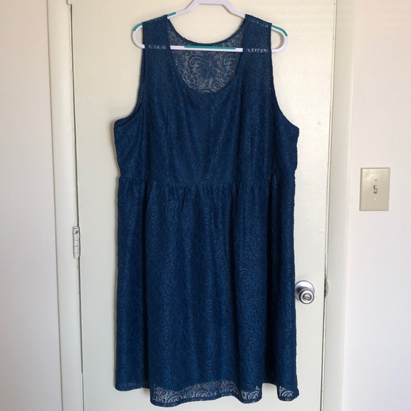Lane Bryant Dresses & Skirts - Lane Bryant Blue Lace Dress